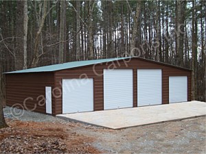 Vertical Roof Style Seneca Barn Fully Enclosed All Around